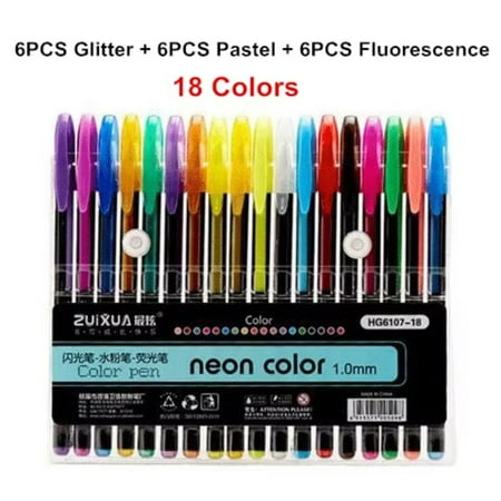 

Promotion Gel Pens Set - Glitter Gel Pen Adult Coloring Books Journals Drawing Doodling Art Markers - Choose from 12/18/24/36/48 Pcs