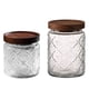 thumbnail image 1 of Liquidación de tarros de cristal Huayishang, tarro sellado con patrón, tarro grande para almacenar té, tarro para granos de gran calibre, botella para el hogar, artículos esenciales de cocina, blanco, 1 of 6