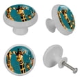 thumbnail image 4 of Deer Glow-in-the-Dark Fluorescent Drawer Pulls with Screws - Round 4-Pack, Suitable for Cabinets, Wardrobes, Dressers - Furniture Decor with Door Handles, 4 of 6