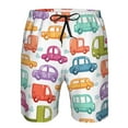thumbnail image 3 of Honeii Shorts Décontractés pour Hommes avec Imprimé de Voitures Doodle, Maillots de Bain Séchage Rapide Shorts de Plage-3x-Grand, 3 of 6