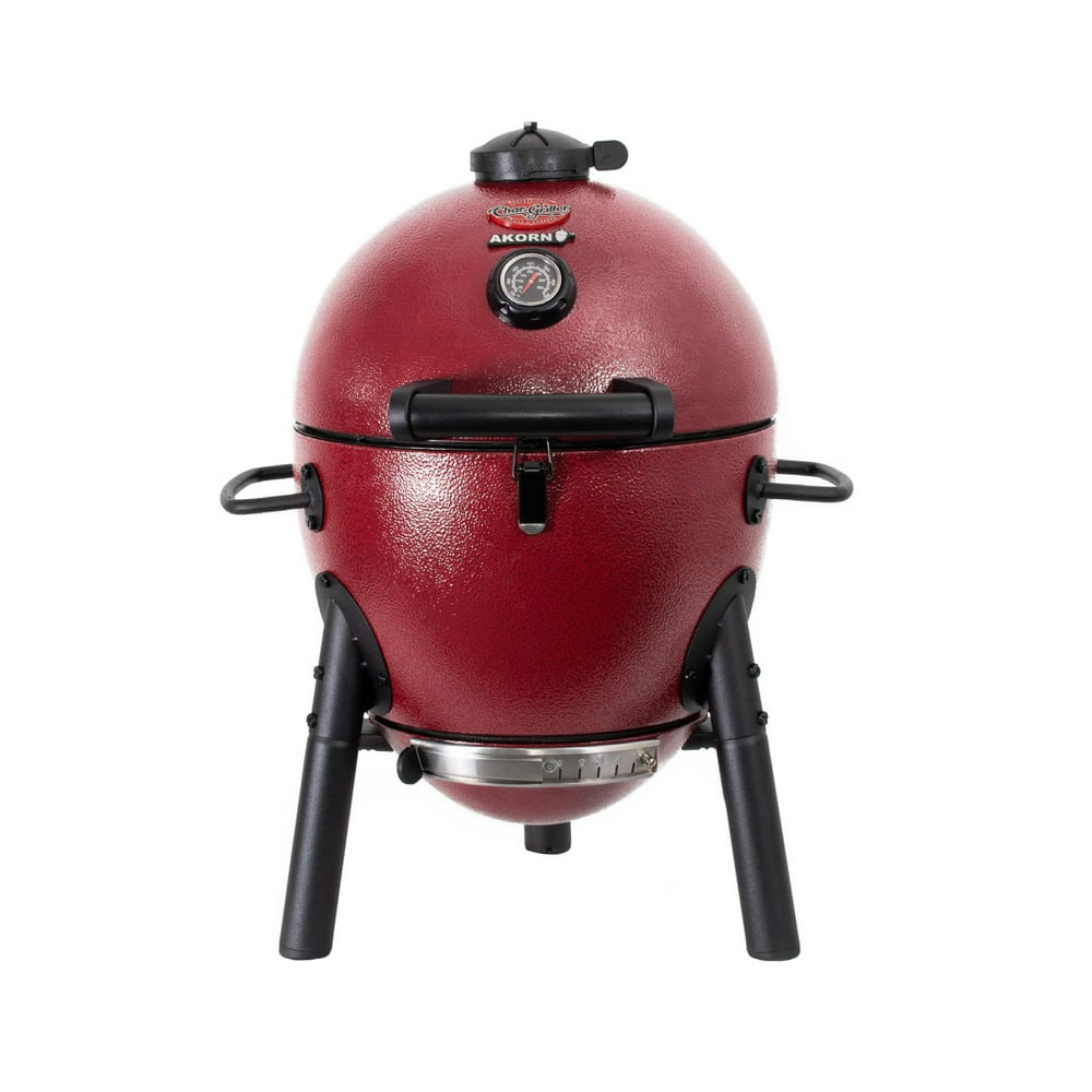 CharGriller Akorn Jr. Kamado Charcoal Grill, Red, E06614