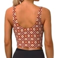 thumbnail image 4 of Goofa 70s Retro Style Printed Sports Bras for Women, High Impact Running Bra Workout Crop Tank Tops Longline Sports Bra Push up-Large, 4 of 9