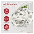 thumbnail image 4 of & Co. - Floral Bouquet Plates and Bowls Sets, Modern Dinnerware Set, Kitchen Dinnerware Sets, Indoor and Outdoor Plates, 16-Piece Kitchen Plates and Bowls Set with Mugs, Dishwasher Safe, 4 of 7