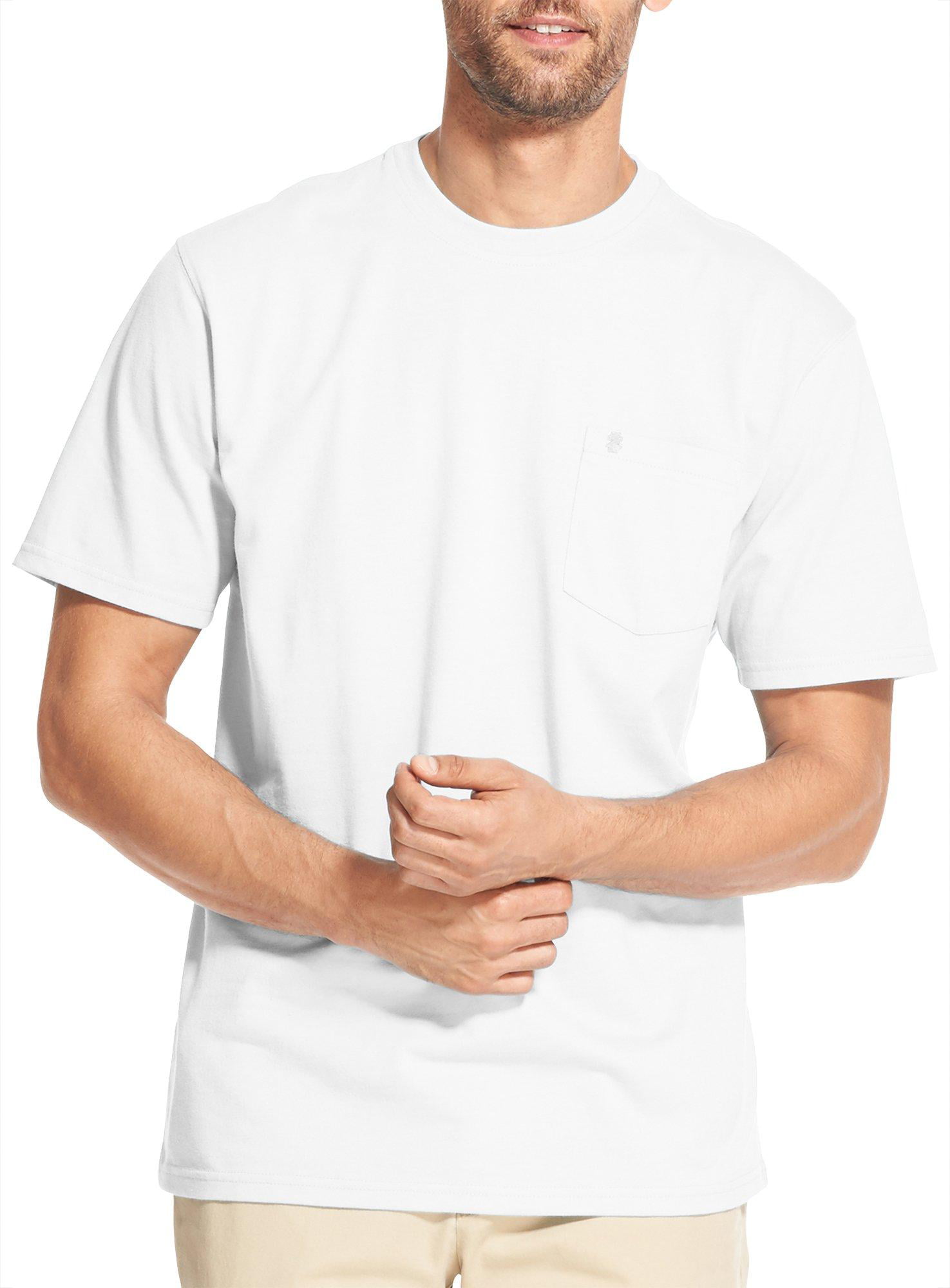 IZOD Mens Saltwater Short Sleeve Solid T-Shirt with Pocket