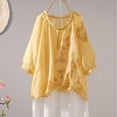 thumbnail image 7 of Bixock Maternity's Tops 3/4 Sleeve Crew Neck Plus Size Loose Casual Maternity Shirt Pregnancy Blouse Summer Maternity Clothes, 7 of 7