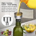 thumbnail image 2 of Glass olive oil bottle-500 ml green oil and vinegar bottle with pourer and funnel-olive oil carafe, 2 of 5