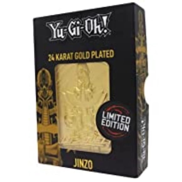Tarjeta metálica Yu-Gi-Oh! Edición limitada de Jinzo chapada en oro
