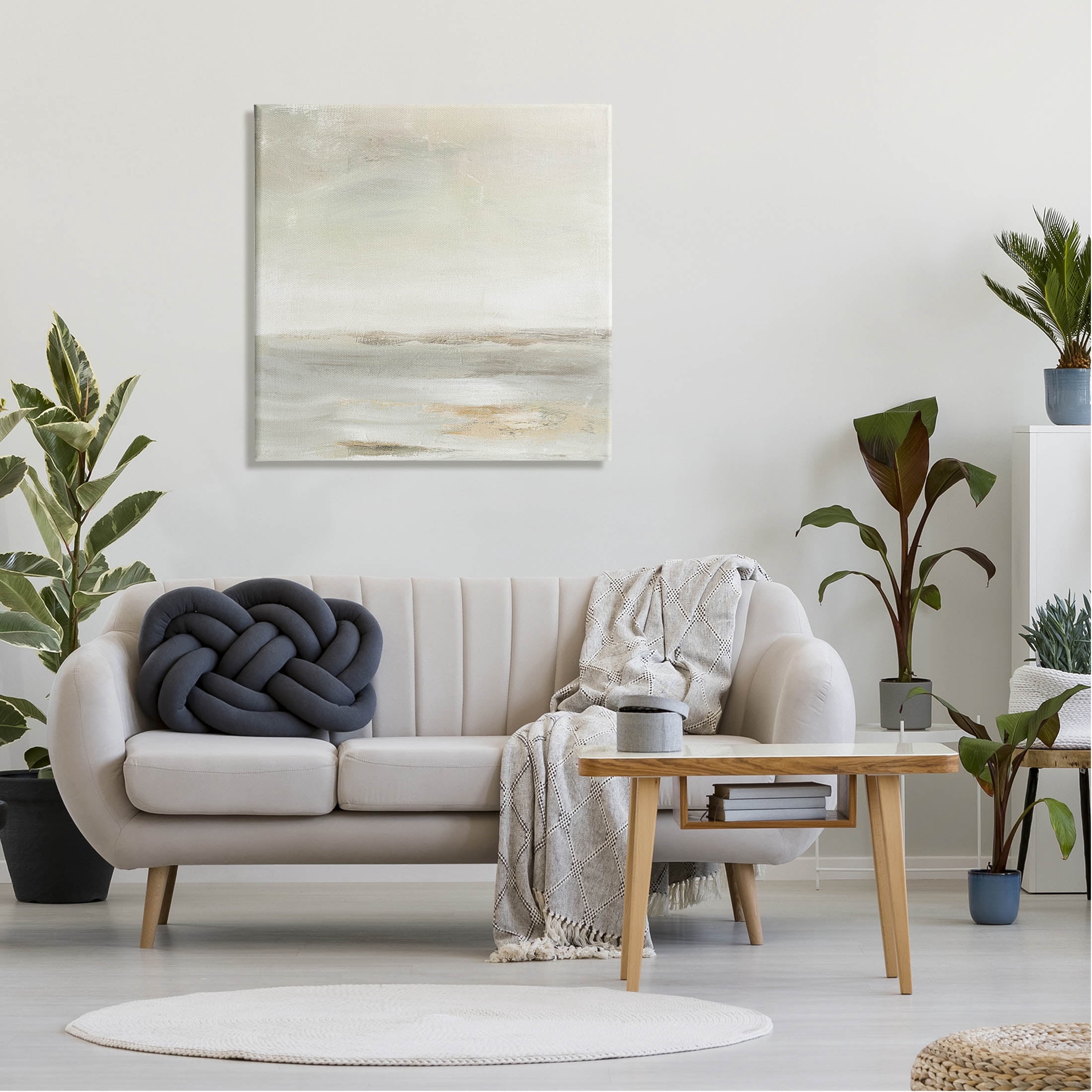 Stupell Industries Beige Abstract Landscape Scene Painting Gallery Wrapped Canvas Print Wall Art, Design by Judith Shapiro
