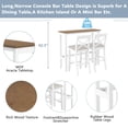 thumbnail image 3 of Bellemave 3 Piece Pub Table and Chair Set, Wood Bar Height Dining Set Kitchen Breakfast Nook with 2 Upholstered Chairs for Small Places, Rectangle Furniture (Gray+Beige), 3 of 8