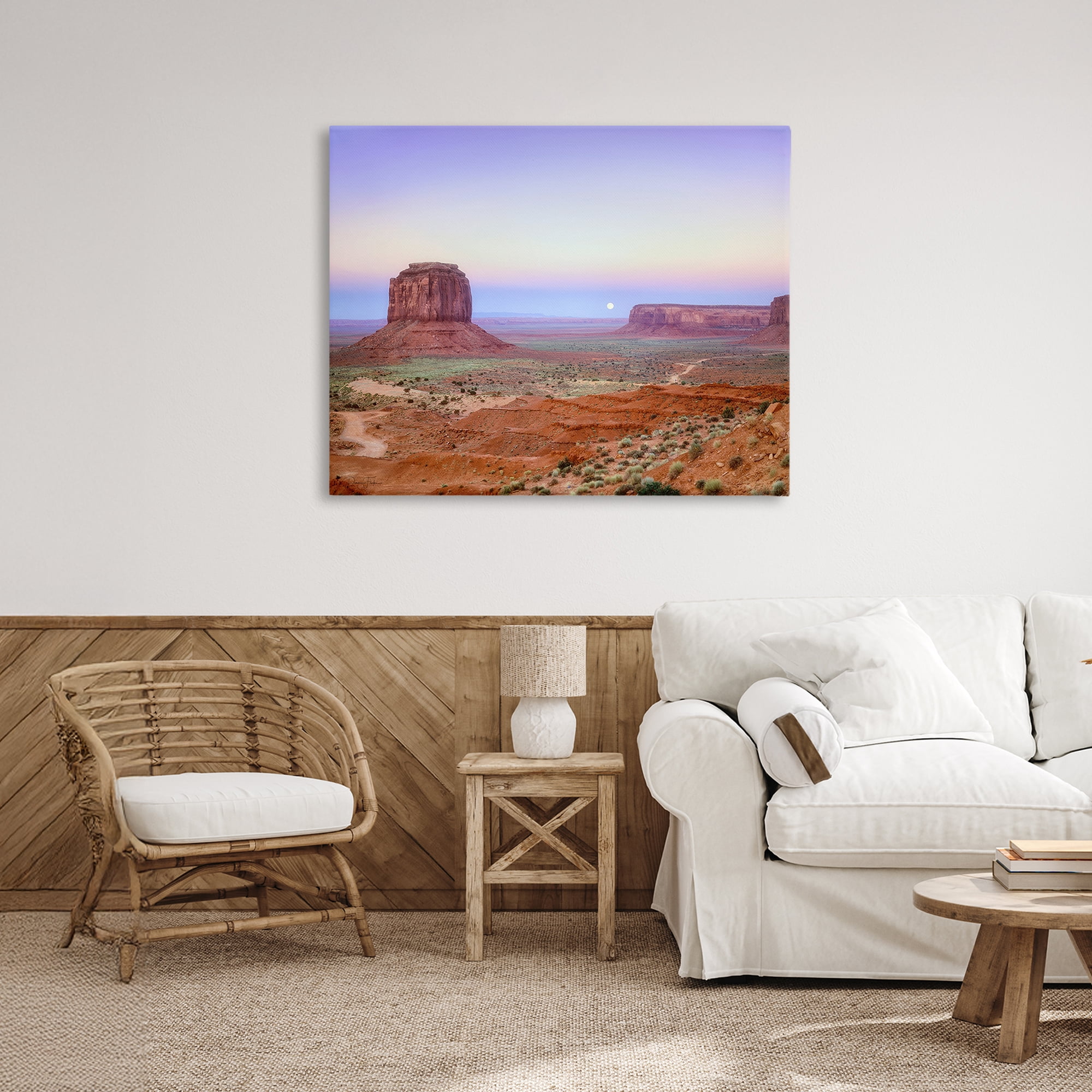 Stupell Industries Moonrise Over Monument Valley Canvas Wall Art, design by Dennis Frates