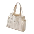 thumbnail image 4 of Bolso de hombro para mujer, moderno, para uso universitario, para viajes al aire libre, fiestas y vacaciones. blanco beige, 4 of 8