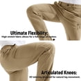 thumbnail image 4 of KEFITEVD Men's Tactical Cargo Pants Quick Dry Water Resistant Lightweight Stretch 6 Pockets Outdoor Hiking Pants,Khaki,32, 4 of 9