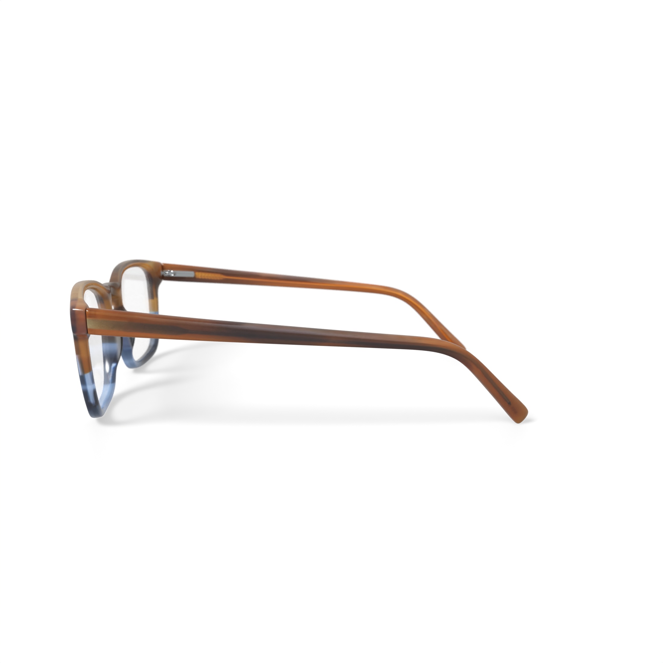 Walmart Men's Nolan Square Prescription Eyeglasses with Case, Brown/Blue