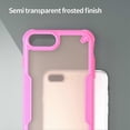 thumbnail image 3 of For iPhone 8 Plus 7 Plus Case PC TPU Semi-Transparent Frosted Finish Protective Phone Cover - Green, 3 of 5