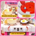 thumbnail image 3 of RUVINCE Kids Kitchen Playset, Play Kitchen Set with Sound & Light, Cooking Stove with Steam, Toy Sink,Play Food Toy and Kitchen Accessories for Pretend Play, Kitchen Toy Set for Toddler Girls, 3 of 9