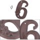 thumbnail image 3 of Números de casa de 4,6 pulgadas, números de dirección de hierro fundido, números de metal rústico para el hogar, números de buzón, números de puerta para exteriores con tornillos, número 6, bricolaje, 3 of 8