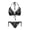 White Paw Print Pattern, variant on Chririnla Women's Halter Neck Two Piece Bikini Set - Cute White Paw Print Design - Quick Dry, Tie Side Swimwear for Beach Vacation & Pool Party