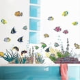 thumbnail image 1 of 130x42 Cm Bathroom Tile Sticker Fish Coral Sea Lake Wall Decoration, 1 of 4