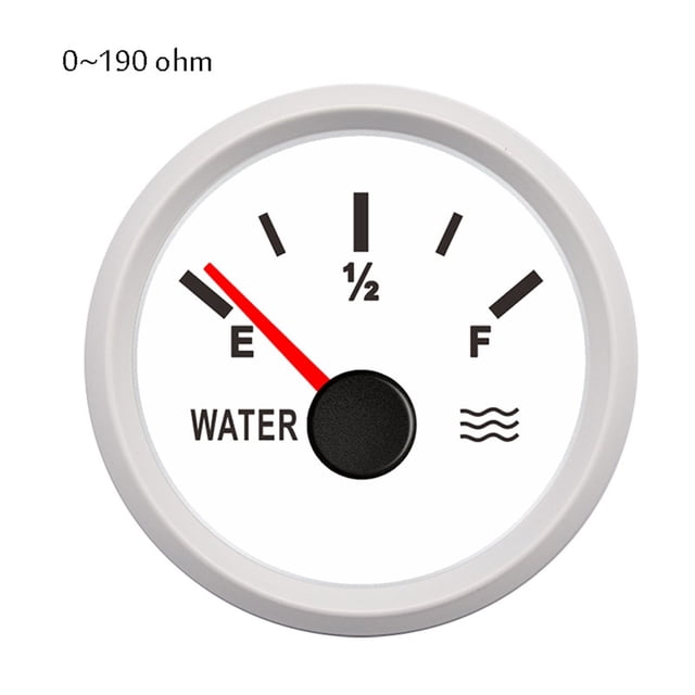 52mm Water Level Gauge Pointer for Car Truck Boat 12-24v Marine Water Level Meter 7 Colors Display Backlight ,Wide Applicability