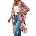 thumbnail image 5 of NSLGXD Flower Beach Cover Ups for Women Plus Size Open Front Kimono Swimsuit Coverup Loose Fit Bathing Suit Cardigan for Summer Swimwear White Cover Ups,Size S-5XL, 5 of 6