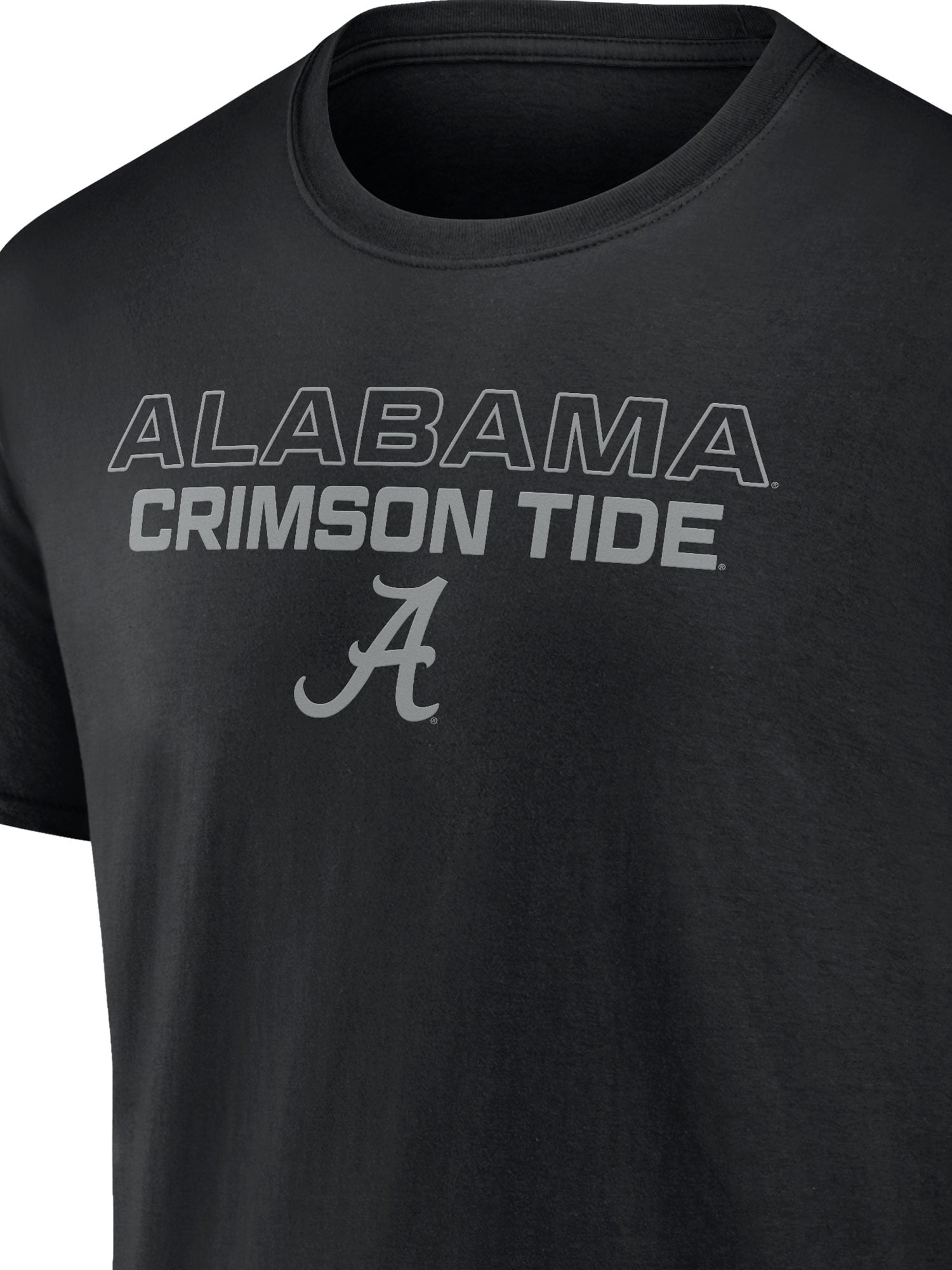 NCAA Alabama Crimson Tide Men's Cotton Black Short Sleeve T-Shirt