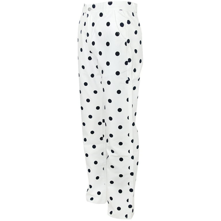 Carrots By Anwar Carrots Men’s Polka Dots Cotton Pants White