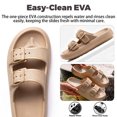 thumbnail image 4 of BERANMEY Double Buckle Adjustable Slides Sandals for Women and Men Casual Pillow Slippers for Women EVA Flat Slides Sandals, 4 of 9