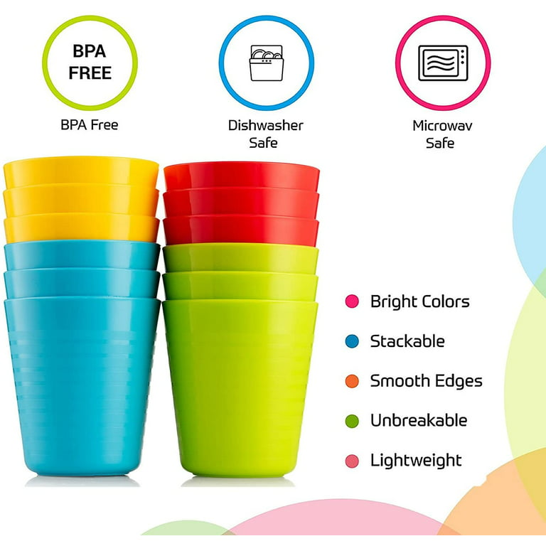 Honla 8 oz Kids Cups,Set of 20 Small Plastic Cups for Kids,BPA Free  Cups,Dishwasher Safe,Reusable an…See more Honla 8 oz Kids Cups,Set of 20  Small