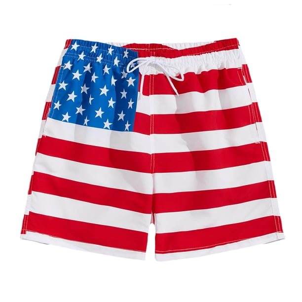 Augper Summer Surfing Swimming Pants Men's Adult Low Waist Shorts