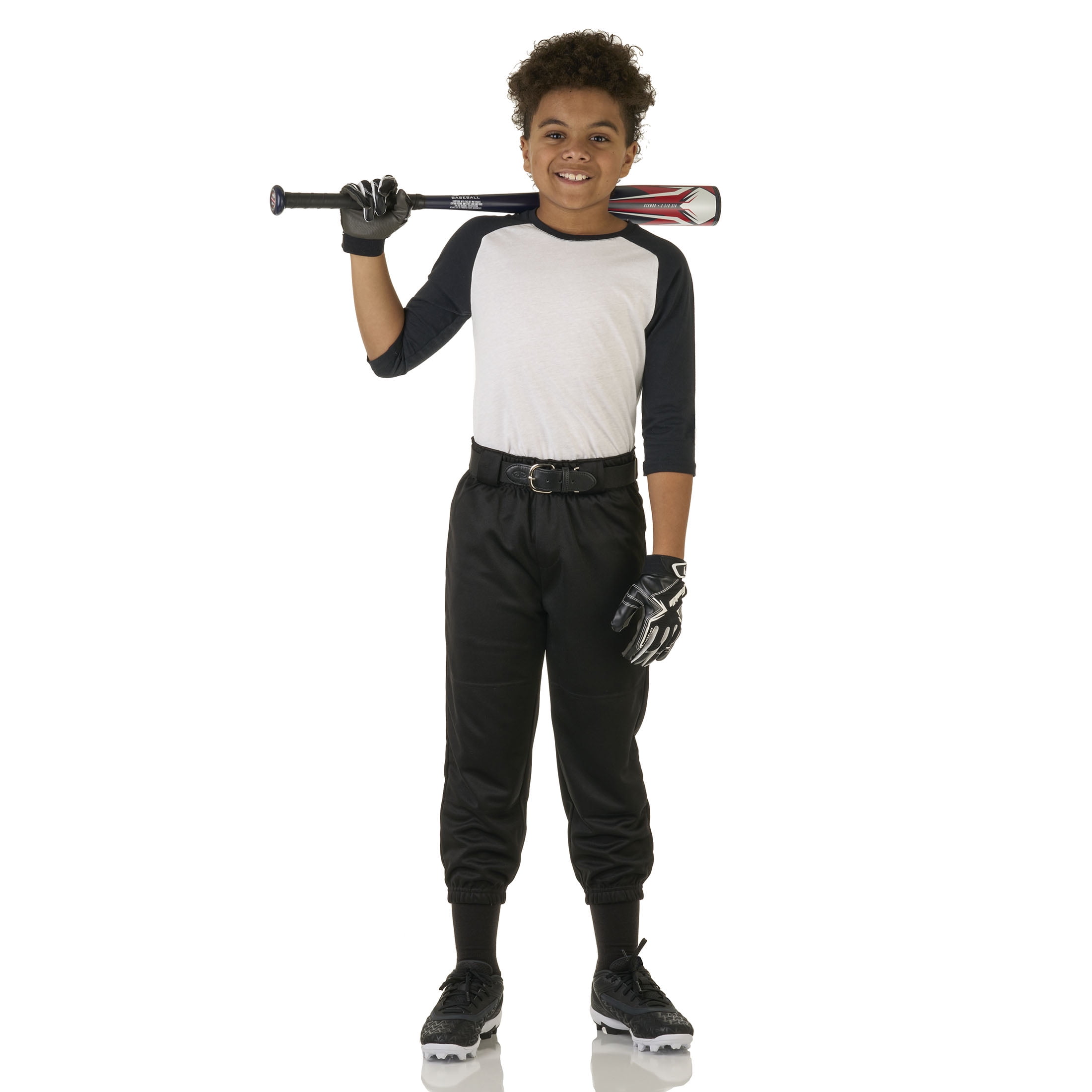 Athletic Works Youth Unisex Baseball/Softball Pants, Size XL, Black
