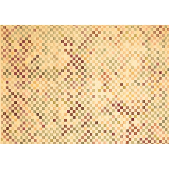 Ahgly Company Indoor Rectangle Abstract Brown Contemporary Area Rugs, 3' x 5'