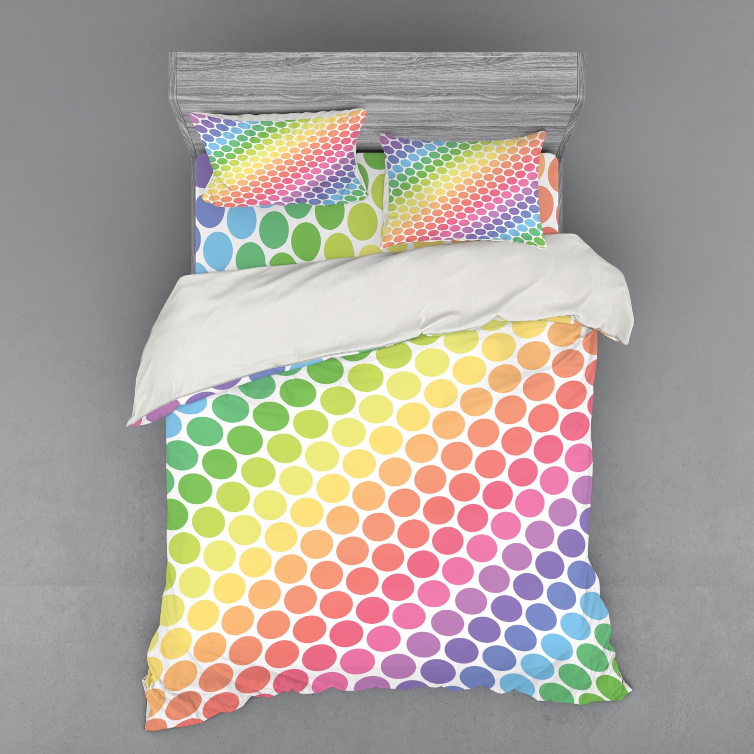 Colorful Polka Dot Twin Bed Sheet Set 