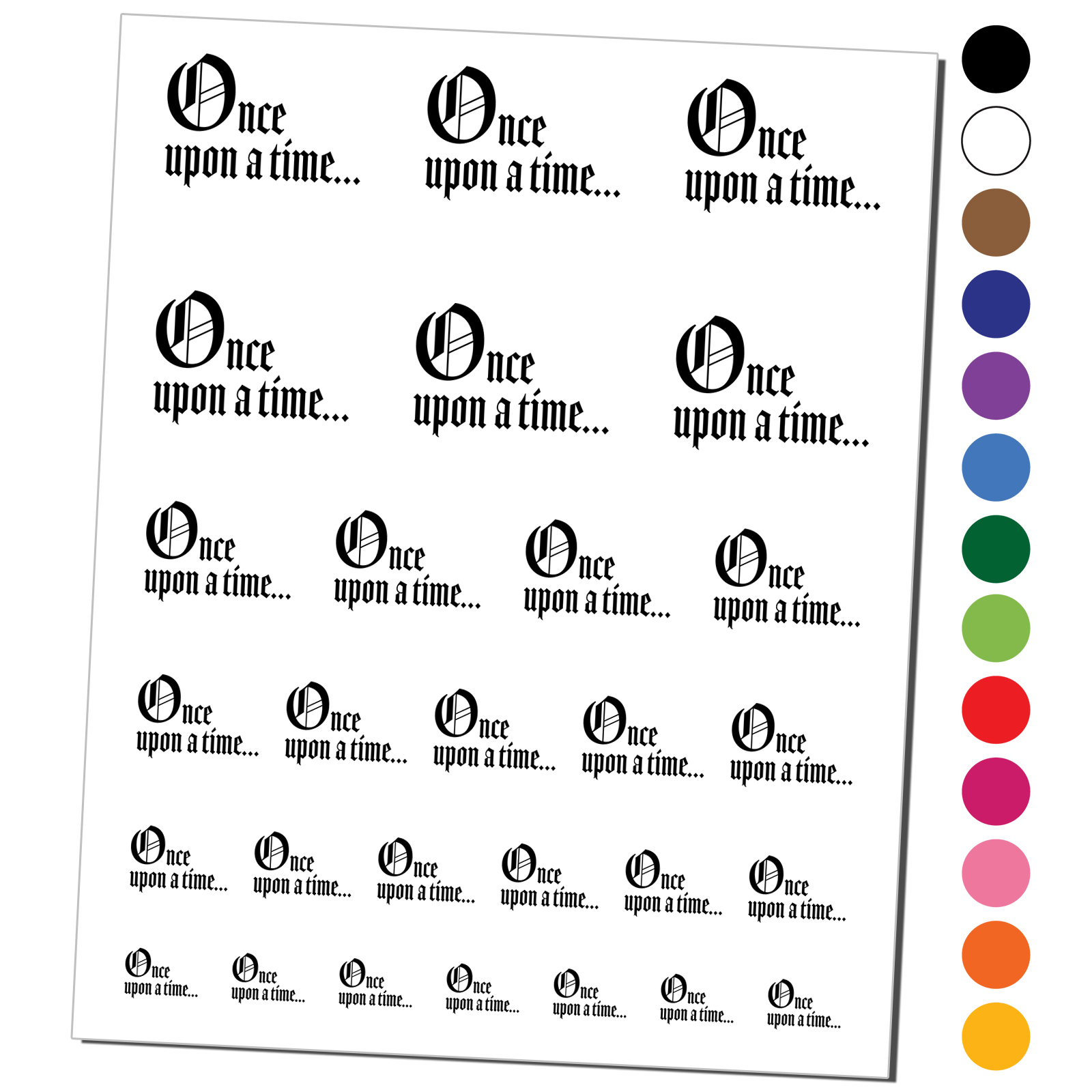 Once Upon A Time Fairy Tale Wedding Old Timey Text Water Resistant once-upon-a-time-fairy-tale-wedding-old-timey-text-water-resistant