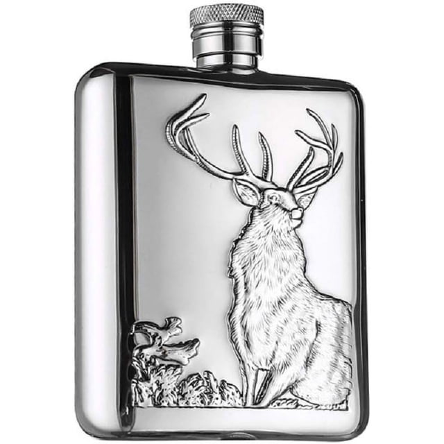 Petaca con embudo, petaca de bolsillo curvada de acero inoxidable de grado alimenticio 304 para licor | Viene en una caja de regalo, acero inoxidable 304.