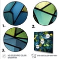 thumbnail image 3 of Designart "Tidal Blues and Greens I" Abstract Wall Art - Modern Blue Abstract Collages Entryway Wall Art Print, 3 of 6