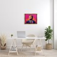 thumbnail image 3 of Stupell Industries Leonardo DiCaprio on Pink Abstract Painting Gold Floater Framed Art Print Wall Art, 21 x 17, 3 of 10