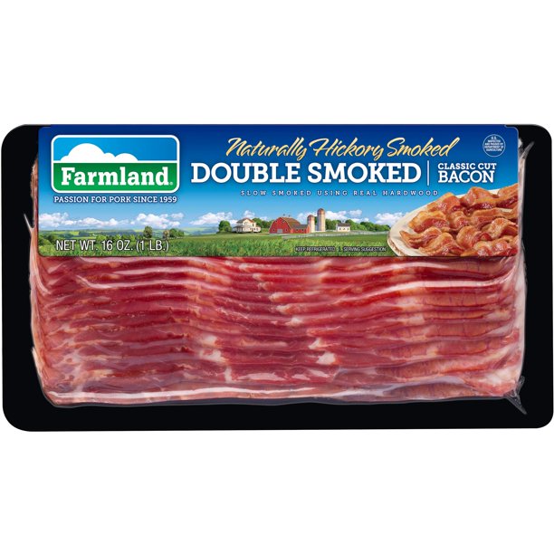 Farmland Classic Cut Hickory Double Smoked Bacon, 16 oz