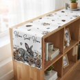 thumbnail image 6 of Table Runners 72 Inches Long Dress Scarves, Rabbits Pine Cone Farmhouse Kitchen Table Runner, Coffee Tablerunners, Sweet Home Texture Brown Leaves Berries 14x72 Inch, 6 of 9