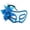A002- Blue, variant on Masquerade Mask Purple Sheer Lace Design for Women with Side Flower Feather Accent for Halloween Prom and Events