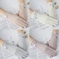 thumbnail image 3 of Grofry Women Gloves,Rabbit Ear Dotted Thin Cotton Anti UV Slip Touch Screen Driving Gloves LT-A-1-Skin Pink, 3 of 6