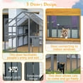 thumbnail image 6 of imerelez Cat Catio Outdoor Enclosure for Multiple Cats, Large Wooden Walk-in Cat House with Cat Climbing Ramp, 2 Lounging Huts, Platforms, Doors, and Weatherproof Roof Cove, 6 of 9