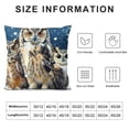 thumbnail image 5 of Orinice Owls Snow Sky Graphic Decorative Cushion Throw Pillow Cover for Home Living Room Bedroom, Soft and Durable 1PC 12x12in, 5 of 5