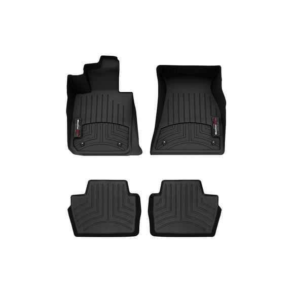WeatherTech Custom Fit FloorLiners compatible with BMW M4 Competition, M440i, 430i - 1st & 2nd Row (2-pc. Rear Liner), Black