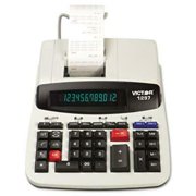 Angle View: Victor 1297 Two-Color Commercial Printing Calculator, Black/Red Print, 4 Lines/Sec