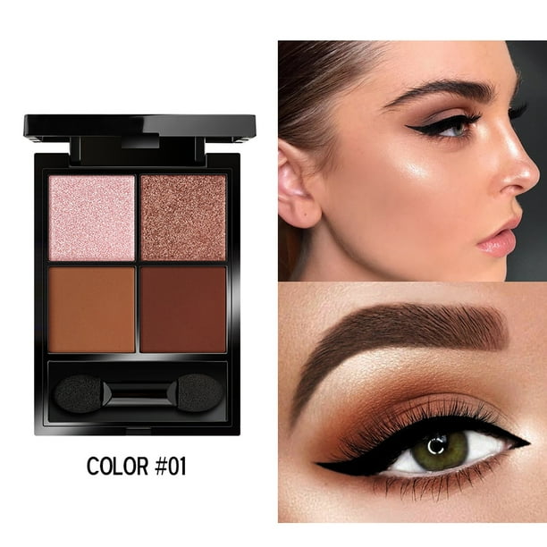 Magic Fourcolor Eyeshadow Palette, Matte Pearlescent, Delicate And