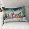 thumbnail image 2 of Merry Christmas Santa Reindeer Antlers Shih Tzu Sleigh Xmas Winter Holiday Quilt Pillowcase Lion Dog Lover Gifts Throw Pillow Cover Bed Home Decor - 00023, 2 of 5