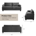thumbnail image 2 of BLAZANT 84” Loveseat Sofa, High Resilience Loveseat Sofa, Linen Fabric 2 Seat Sofa Couch with Wooden Frame& Upholstered Cushion, Modern Deep Seat Sofa for Bedroom Office, 2 of 14