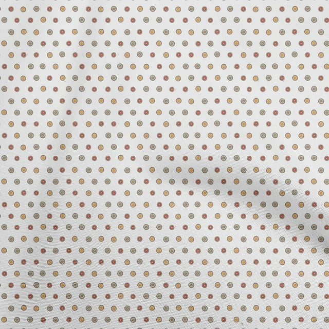 oneOone Viscose Jersey White Fabric Asian Block Craft Projects Decor Fabric Printed By The Yard 60 Inch Wide