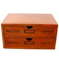 thumbnail image 4 of Miumaeov Vintage Wood Jewelry Organizer Storage Box with Drawers Cosmetic Cabinet 2 Layers, 4 of 12