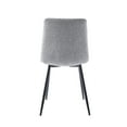 thumbnail image 6 of Porthos Home Tomas Dining Chairs Set of 2, Soft Fabric Upholstery with Biscuit Tufts, Sturdy Powder Coated Steel Legs, Space-saving Armless Design to Suit Every Dining Room and Kitchen, 6 of 7
